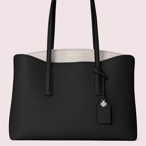 KATE SPADE LARGE WORK TITE IN BLACK & MARGAUX LIKE NEW W/ TAGS & DUST BAG